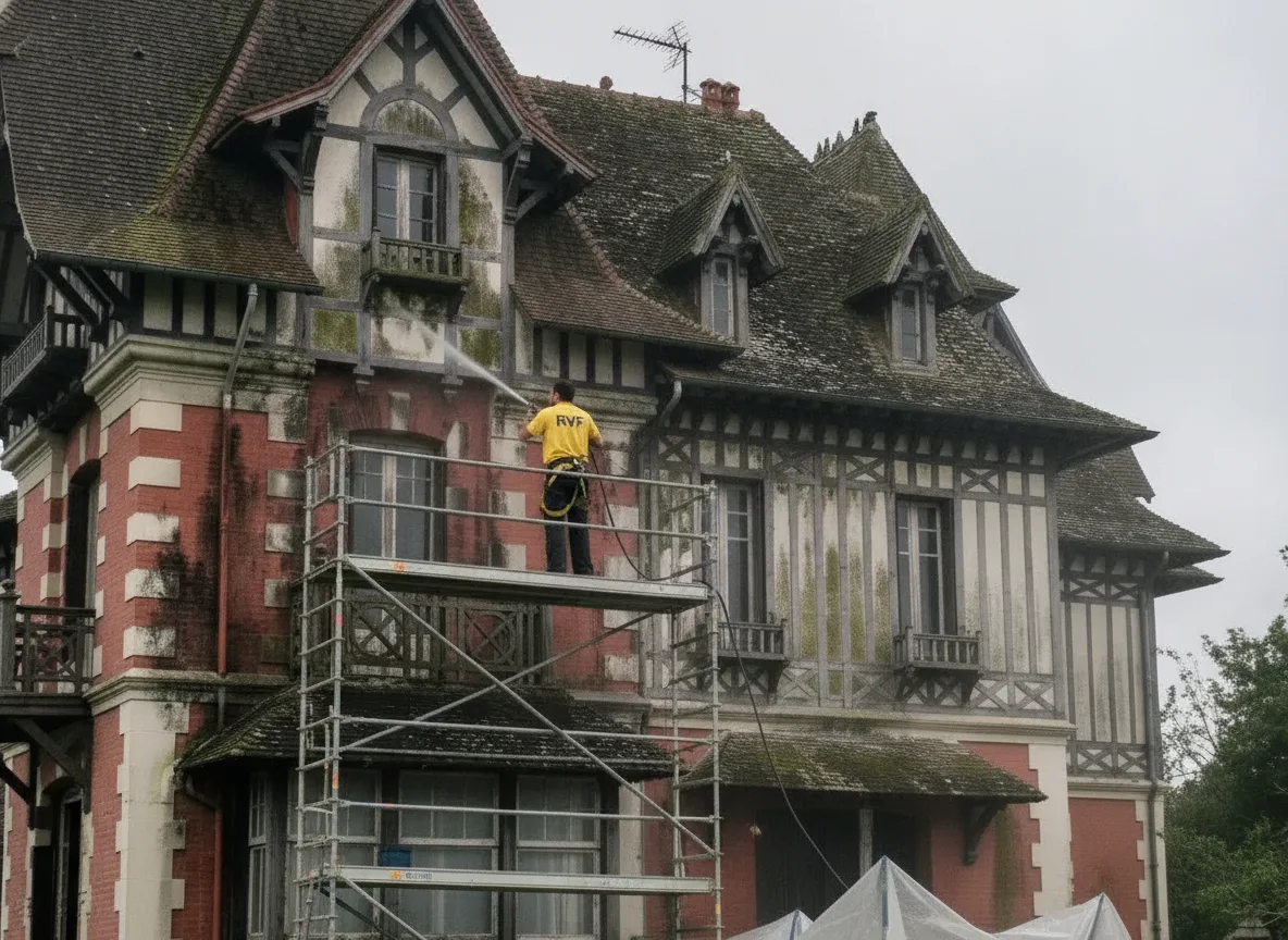 Démoussage façade Besançon